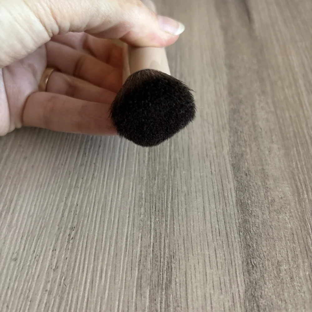 No Makeup Makeup Foundation Brush Tan Synthetic Bristles New No Box